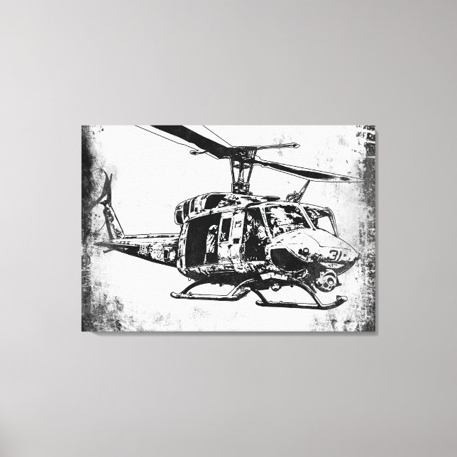 UH-1N Twin Huey Canvas Print (Front)