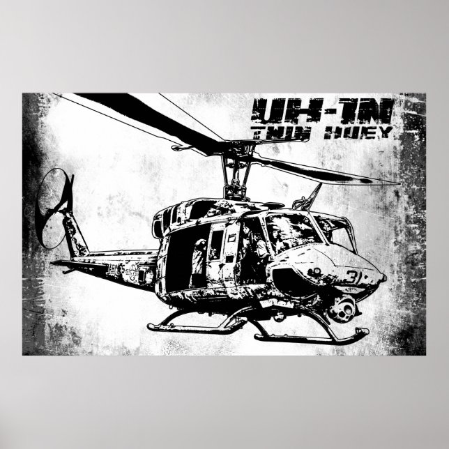 UH-1N Twin Huey Poster (Front)