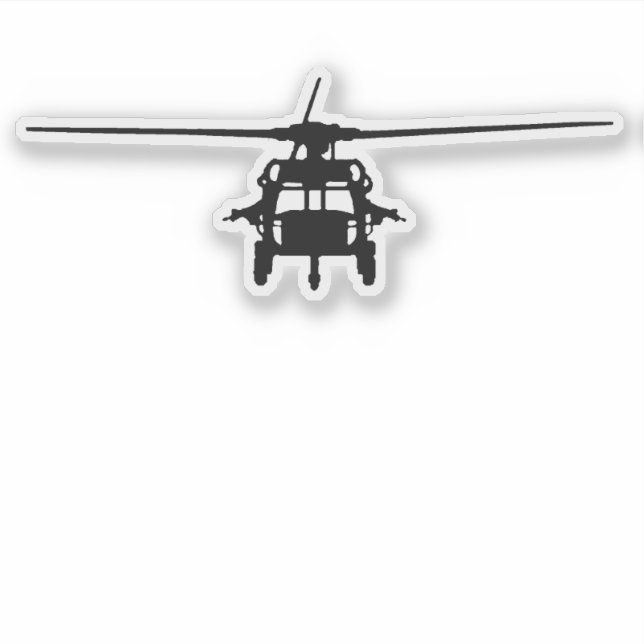 UH-60 Blackhawk Frontal View Sticker  (Front)