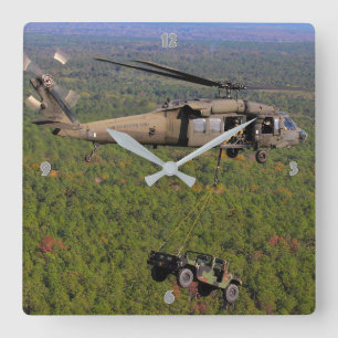 UH-60M BLACK HAWK SQUARE WALL CLOCK