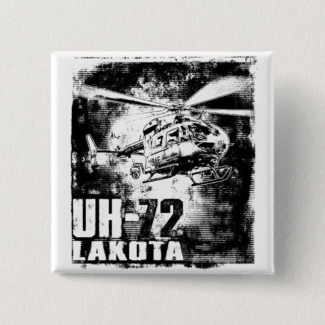 UH-72 Lakota 2 Inch Square Button (Front)