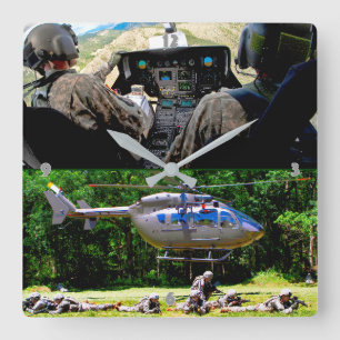 UH-72A LAKOTA SQUARE WALL CLOCK
