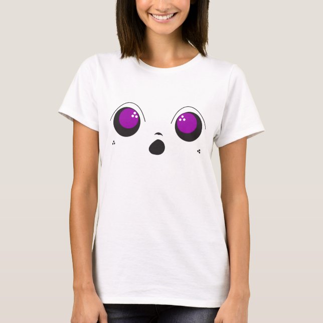 uh oh face (purple) T-Shirt (Front)
