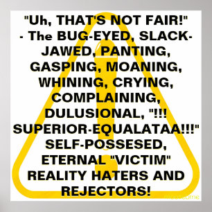 "Uh, THAT'S NOT FAIR!"   Poster