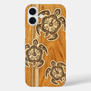 Uhane Honu Faux Wood Hawaiian Turtle Case-Mate iPh iPhone 16 Plus Case