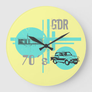 Uhr im DDR Style Large Clock