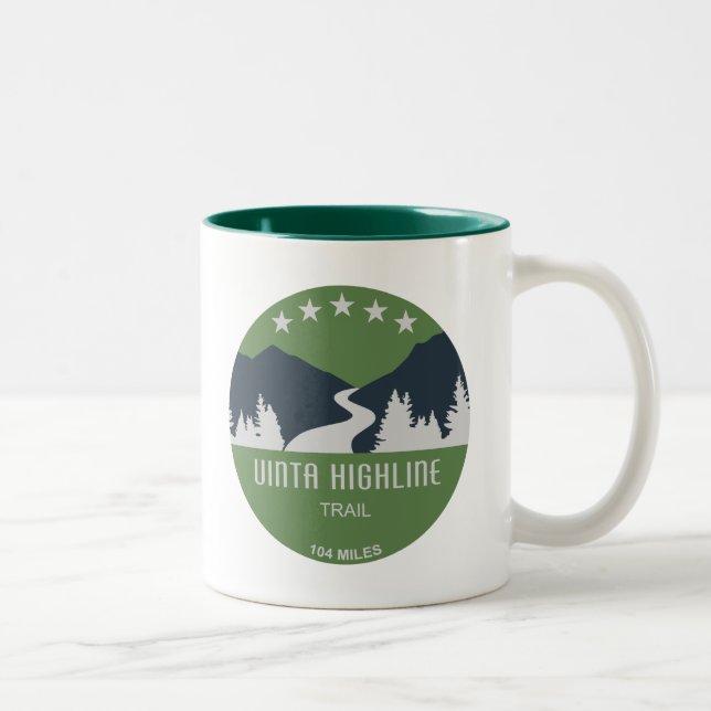 Uinta Highline Trail Utah Two-Tone Coffee Mug (Right)