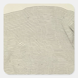 Uinta Mountains Stereogram Square Sticker