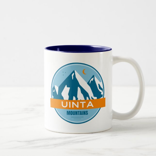 Uinta Mountains Utah Two-Tone Coffee Mug (Right)