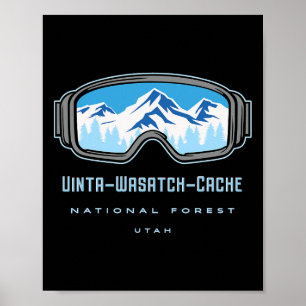 Uinta-wasatch-cache National Forest Utah Snow Ski Poster
