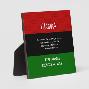 UJAMAA Happy Kwanzaa plaque