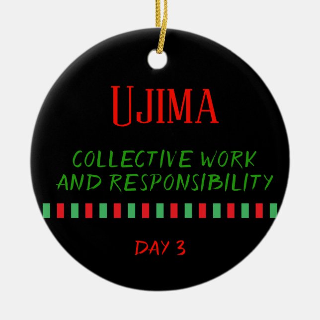 Ujima - Kwanzaa Day 3 | Ornament (Front)