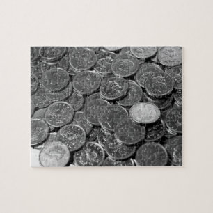 UK 5-pence piece coins Jigsaw Puzzle