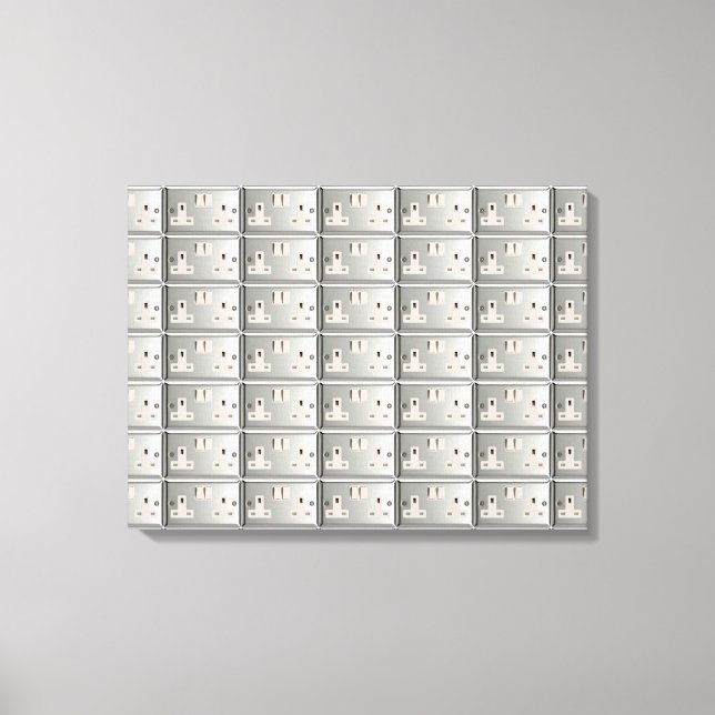 UK AC BS 1363 Plug Socket [British Standard] Canvas Print (Front)
