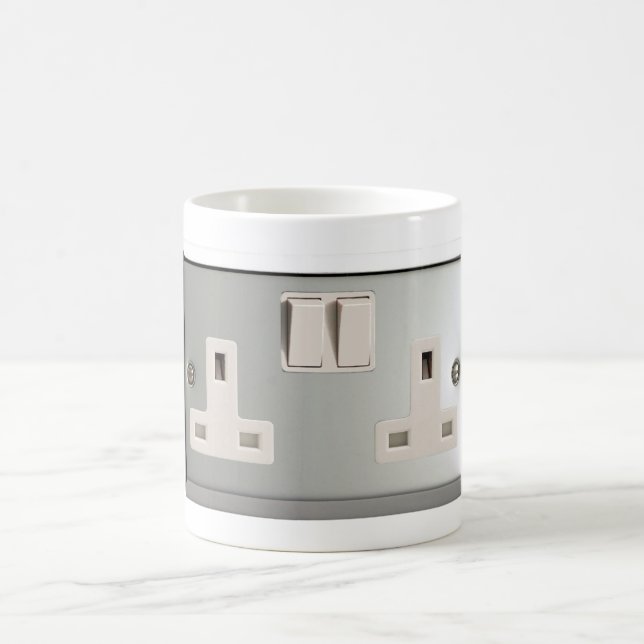 UK AC BS 1363 Plug Socket [British Standard] Coffee Mug (Center)