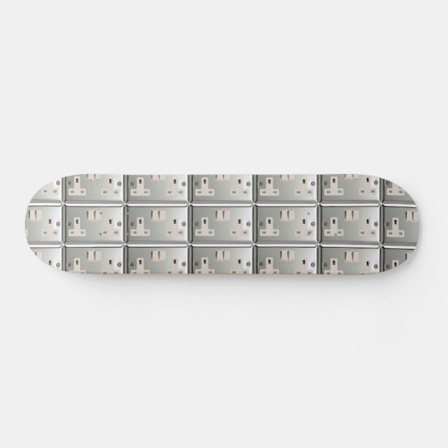 UK AC BS 1363 Plug Socket [British Standard] Skateboard (Horz)