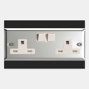 UK AC BS 1363 Plug Socket [British Standard] Sticker