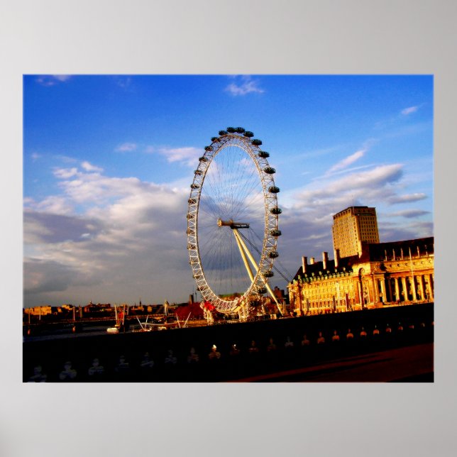 (UK) Beau LONDRES EYE Scenery Poster (Devant)