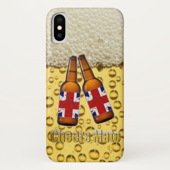 UK Beer Cheers Mate iPhone X, XS, XS Max, XR Case-Mate iPhone Case (Back)