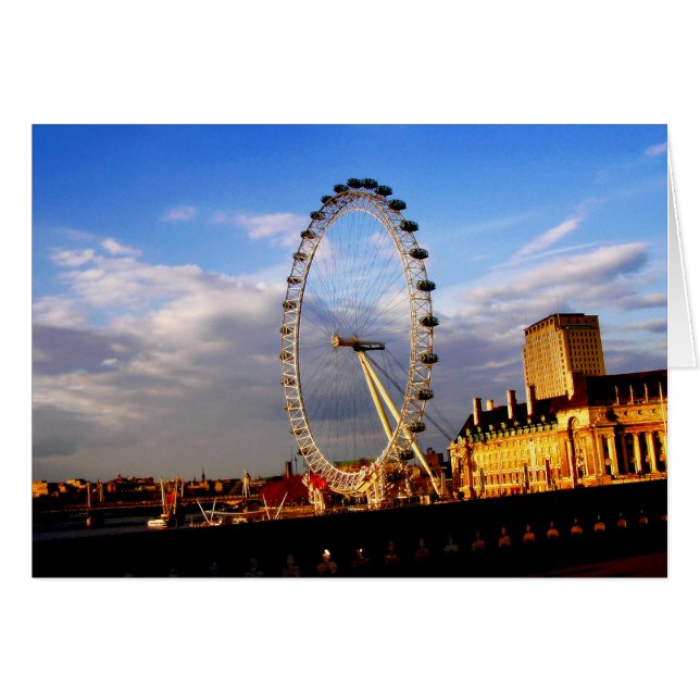 (UK) Belle carte LONDRES EYE (Devant horizontal)