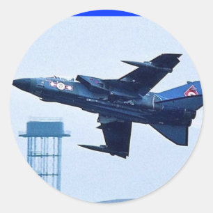 UK blue jet Classic Round Sticker