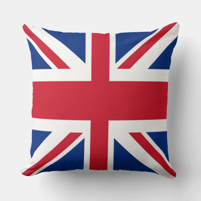UK Britain Royal Union Jack Flag Throw Pillow (Front)