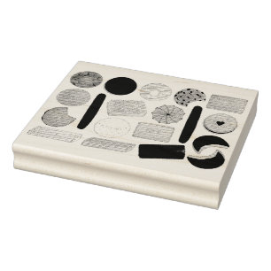 UK British Biscuits Shortbread Rich Tea Digestives Rubber Stamp