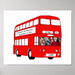 UK British London Bus Personalized Novelty Poster
