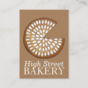 UK British Scottish Bakery Shop Dundee Cake Food Business Card