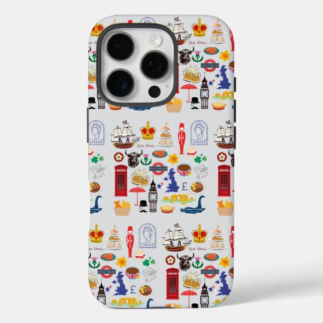 UK British Symbols Case-Mate iPhone Case (Back)