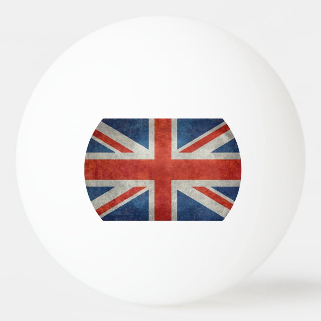 UK British Union Jack flag retro ping pong ball (Front)