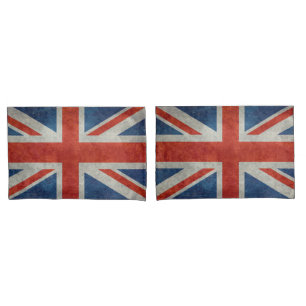 UK British Union Jack flag retro style pillowcases