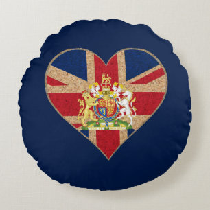 UK COA Heart Round Pillow