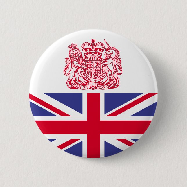 UK coat of arms 2 Inch Round Button (Front)