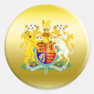 UK Coat of Arms Classic Round Sticker