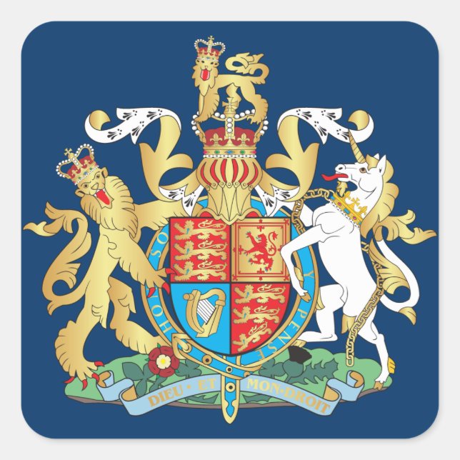 UK coat of arms Square Sticker (Front)