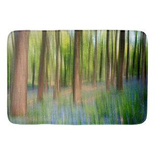 UK England   Bluebell Oak Woodland in Springtime Bath Mat