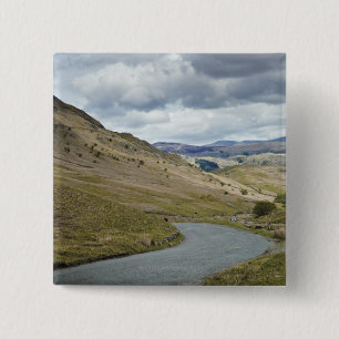 UK, England, Cumbria, Honister Pass 2 Inch Square Button