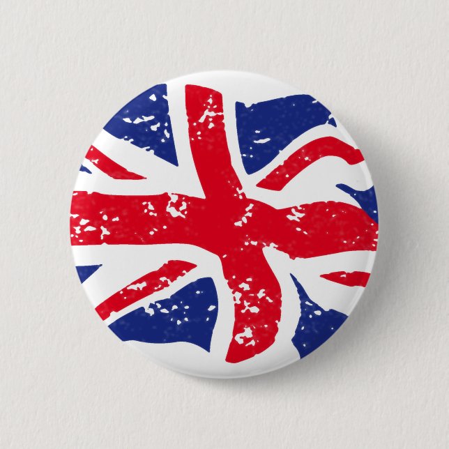 UK Flag 2 Inch Round Button (Front)