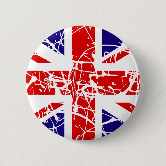 UK Flag 2 Inch Round Button (Front)