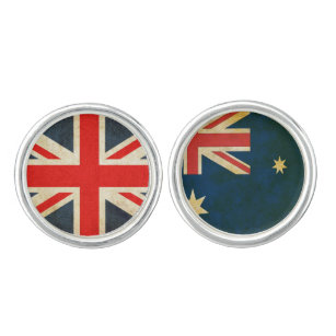 UK Flag and Australian Flag Cuff Links