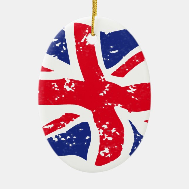 UK Flag Ceramic Ornament (Front)