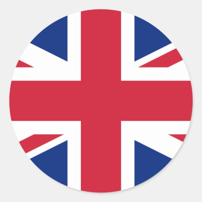 UK Flag Classic Round Sticker (Front)