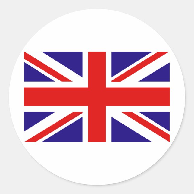 UK Flag Classic Round Sticker (Front)