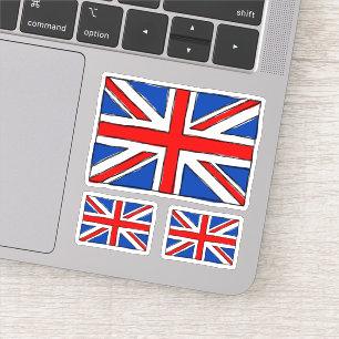 UK flag doodle drawing sticker