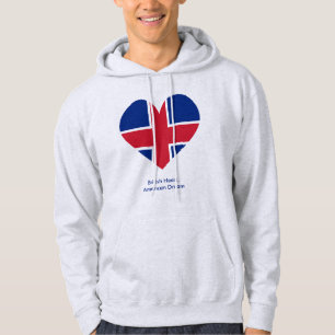 UK Flag Heart - British Love Gift Hoodie