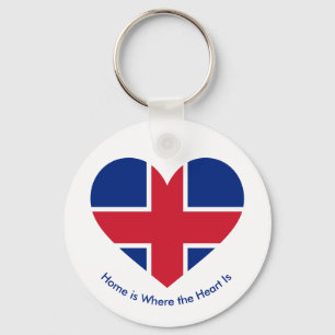 UK Flag Heart - British Love Gift Keychain