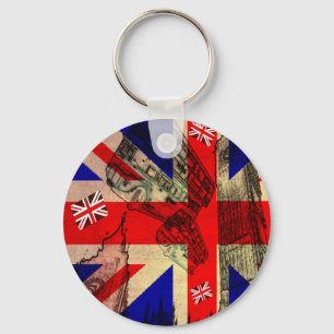 UK FLAG Key Door Keychain