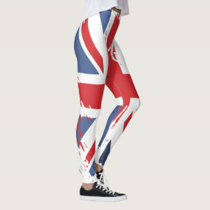 UK Flag Leggings - Distressed Union Jack Pant Gift