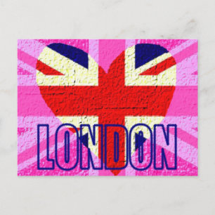UK flag London Postcard